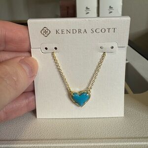 Kendra Scott Gold Chain heart Turquoise necklace